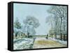 La Route, Effet de Neige, 1876-Alfred Sisley-Framed Stretched Canvas