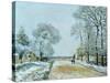 La Route, Effet de Neige, 1876-Alfred Sisley-Stretched Canvas