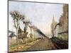 La route vue du chemin de Sèvres-Alfred Sisley-Mounted Giclee Print