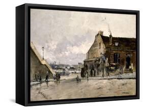 La rue Beethoven à Passy-Frank Boggs-Framed Stretched Canvas