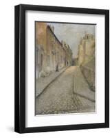 La rue Cortot à Montmartre, vue de la rue des Saules-Edouard Zawiski-Framed Giclee Print