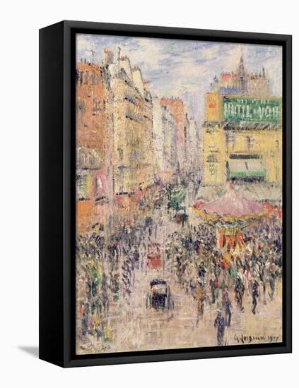 La Rue De Clignancourt, 1925-Gustave Loiseau-Framed Stretched Canvas