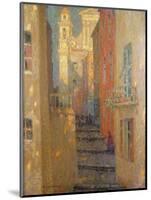 La Rue De L'Eglise-Henri Eugene Augustin Le Sidaner-Mounted Giclee Print