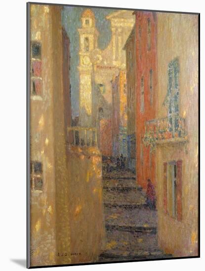 La Rue De L'Eglise-Henri Eugene Augustin Le Sidaner-Mounted Giclee Print