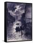 La rue et la gare de Lyon pendant l'inondation Paris (XIIème arr), 1910-Georges Bertin Scott-Framed Stretched Canvas