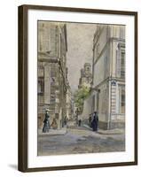 La rue Férou à l'angle de la rue de Vaugirard, 1907-Frédéric-Anatole Houbron-Framed Giclee Print