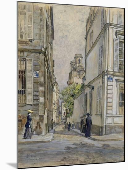 La rue Férou à l'angle de la rue de Vaugirard, 1907-Frédéric-Anatole Houbron-Mounted Giclee Print