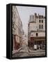 La rue Hautefeuille-Emmanuel Lansyer-Framed Stretched Canvas