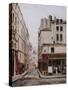 La rue Hautefeuille-Emmanuel Lansyer-Stretched Canvas