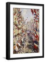 La Rue Montorgeuil Paris, c.1878-Claude Monet-Framed Giclee Print