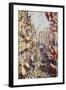 La Rue Montorgeuil Paris, c.1878-Claude Monet-Framed Giclee Print