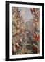 La Rue Montorgeuil, Paris, During the Celebrations of June 30, 1878-Claude Monet-Framed Giclee Print