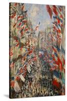 La Rue Montorgeuil, Paris, During the Celebrations of June 30, 1878-Claude Monet-Stretched Canvas