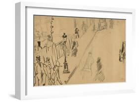 La Rue Mosnier (Now La Rue De Barne), C. 1878-Edouard Manet-Framed Giclee Print
