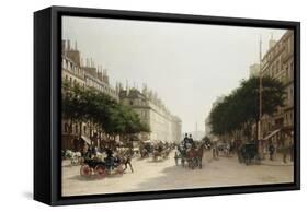 La Rue Royale, Paris, France-Edmond-Georges Grandjean-Framed Stretched Canvas