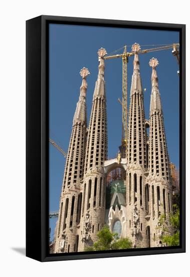 La Sagrada Familia by Antoni Gaudi, Barcelona, Spain-Sergio Pitamitz-Framed Stretched Canvas