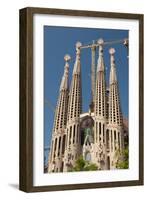 La Sagrada Familia by Antoni Gaudi, Barcelona, Spain-Sergio Pitamitz-Framed Photographic Print