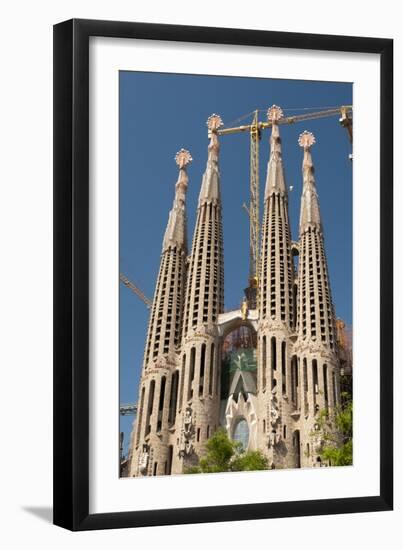 La Sagrada Familia by Antoni Gaudi, Barcelona, Spain-Sergio Pitamitz-Framed Photographic Print