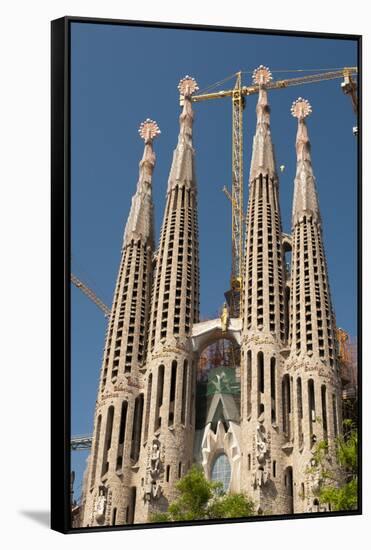 La Sagrada Familia by Antoni Gaudi, Barcelona, Spain-Sergio Pitamitz-Framed Stretched Canvas