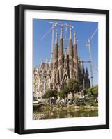La Sagrada Familia by Antoni Gaudi, UNESCO World Heritage Site, Barcelona, Catalonia, Spain, Europe-Sergio Pitamitz-Framed Photographic Print