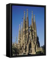 La Sagrada Familia, Gaudi Cathedral, Barcelona, Catalonia (Cataluna) (Catalunya), Spain, Europe-Adina Tovy-Framed Stretched Canvas