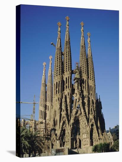 La Sagrada Familia, Gaudi Cathedral, Barcelona, Catalonia (Cataluna) (Catalunya), Spain, Europe-Adina Tovy-Stretched Canvas