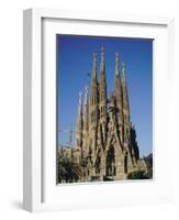 La Sagrada Familia, Gaudi Cathedral, Barcelona, Catalonia (Cataluna) (Catalunya), Spain, Europe-Adina Tovy-Framed Photographic Print