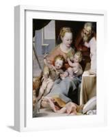 La Sainte Famille au chat-Federico Barocci-Framed Giclee Print