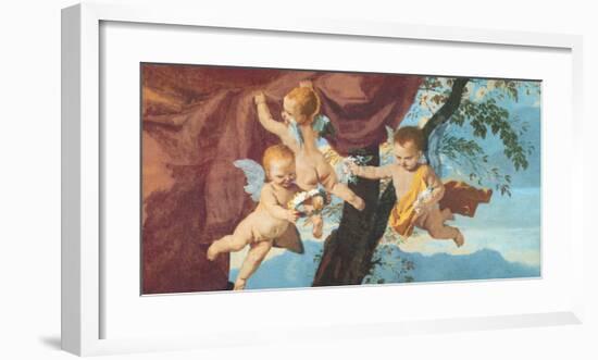 La Sainte Famille (detail)-Nicolas Poussin-Framed Premium Giclee Print