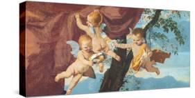 La Sainte Famille (detail)-Nicolas Poussin-Stretched Canvas