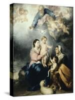 La Sainte Famille, dite la Vierge de Séville-Bartolome Esteban Murillo-Stretched Canvas