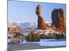 La Sal Mountains, Balanced Rock at Sunset, Arches National Park, Utah, USA-Scott T. Smith-Mounted Photographic Print