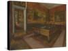 La Salle de billard au Menil Hubert-Edgar Degas-Stretched Canvas