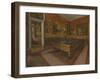 La Salle de billard au Menil Hubert-Edgar Degas-Framed Giclee Print