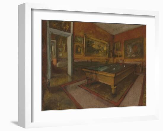 La Salle de billard au Menil Hubert-Edgar Degas-Framed Giclee Print