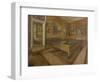 La Salle de billard au Menil Hubert-Edgar Degas-Framed Giclee Print