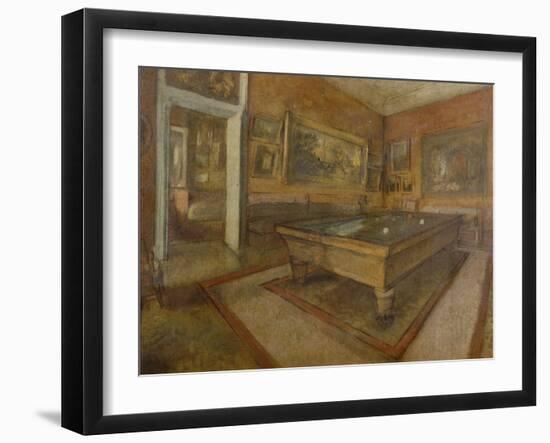 La Salle de billard au Menil Hubert-Edgar Degas-Framed Giclee Print