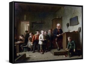 La Salle De Classe - the Classroom - Heuvel, Theodore Bernard De (1817-1906) - 1872 - Oil on Wood --Theodore Bernard de Heuvel-Framed Stretched Canvas