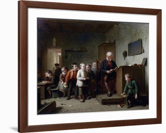 La Salle De Classe - the Classroom - Heuvel, Theodore Bernard De (1817-1906) - 1872 - Oil on Wood --Theodore Bernard de Heuvel-Framed Giclee Print