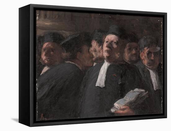 La Salle Des Pas-Perdus Au Palais De Justice-Honore Daumier-Framed Stretched Canvas