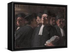 La Salle Des Pas-Perdus Au Palais De Justice-Honore Daumier-Framed Stretched Canvas