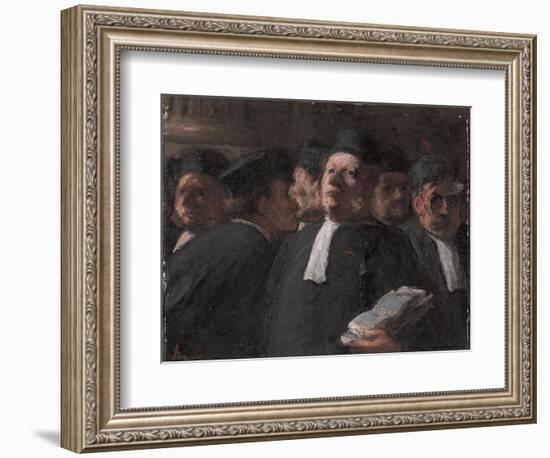 La Salle Des Pas-Perdus Au Palais De Justice-Honore Daumier-Framed Giclee Print