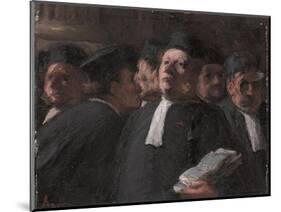 La Salle Des Pas-Perdus Au Palais De Justice-Honore Daumier-Mounted Giclee Print