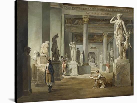 La Salle des Saisons au Louvre, vers 1802-1803-Hubert Robert-Stretched Canvas