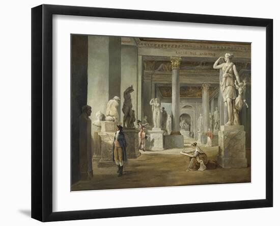 La Salle des Saisons au Louvre, vers 1802-1803-Hubert Robert-Framed Giclee Print