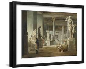 La Salle des Saisons au Louvre, vers 1802-1803-Hubert Robert-Framed Giclee Print