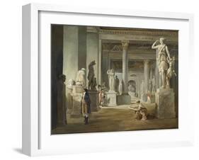 La Salle des Saisons au Louvre, vers 1802-1803-Hubert Robert-Framed Giclee Print