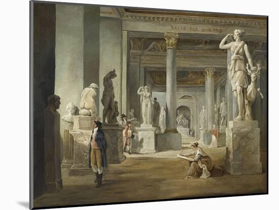 La Salle des Saisons au Louvre, vers 1802-1803-Hubert Robert-Mounted Giclee Print