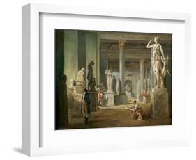 La Salle Des Saisons Au Louvre-Hubert Robert-Framed Giclee Print