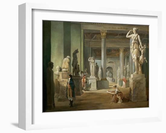 La Salle Des Saisons Au Louvre-Hubert Robert-Framed Giclee Print